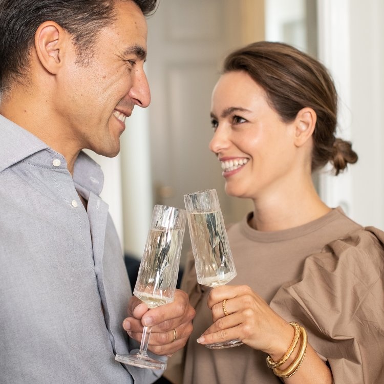 Koziol superglas club No.14 champagneglas 100 ml set van 2 stuks