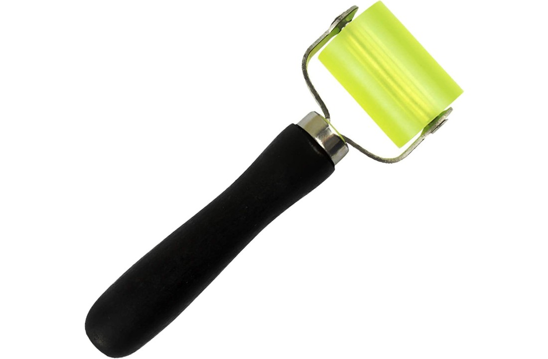 rubbercover messing aandrukrol klein 6x28mm
