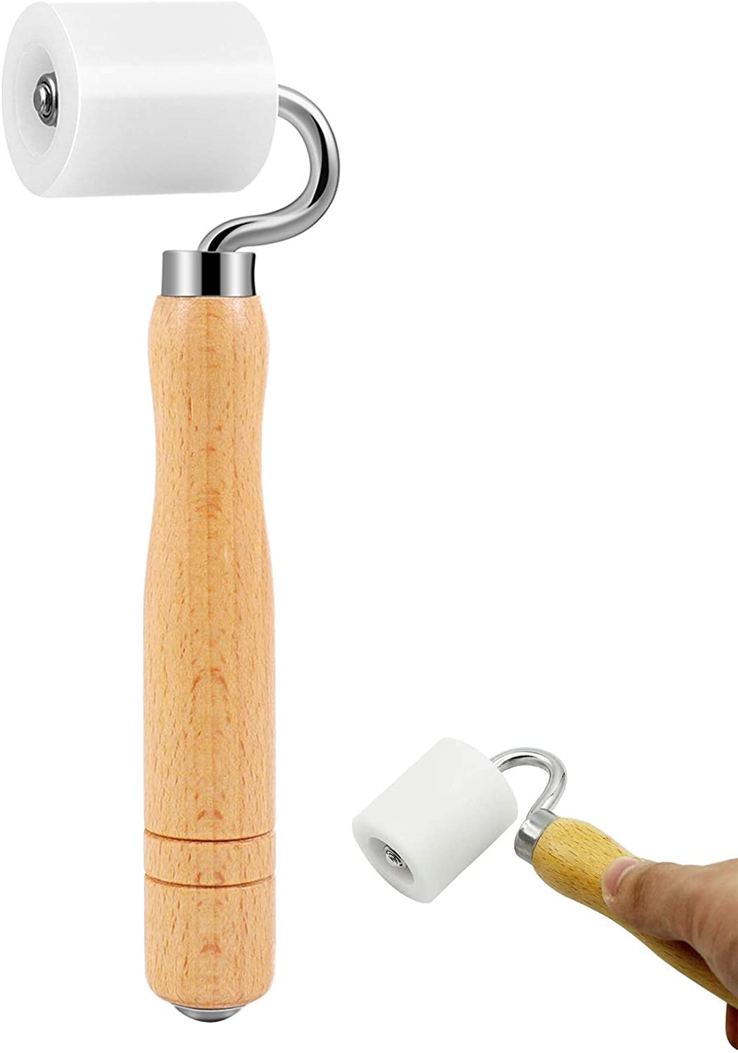 Aandrukrol 40 mm - wit