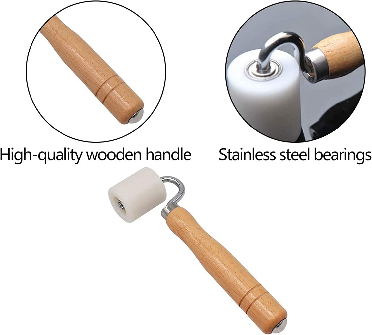 Aandrukrol 40 mm - wit