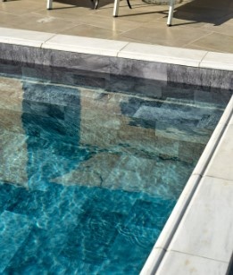 Haogenplast zwembadfolie 3d effect grey