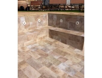 Haogenplast zwembadfolie 3d effect golden