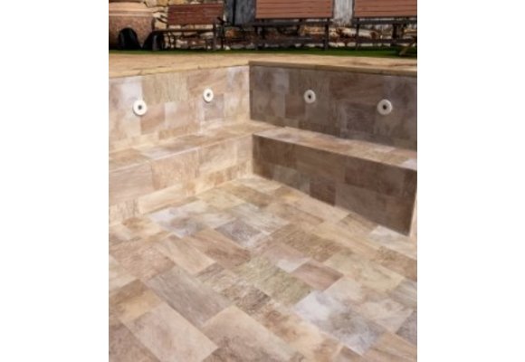 Haogenplast zwembadfolie 3d effect golden