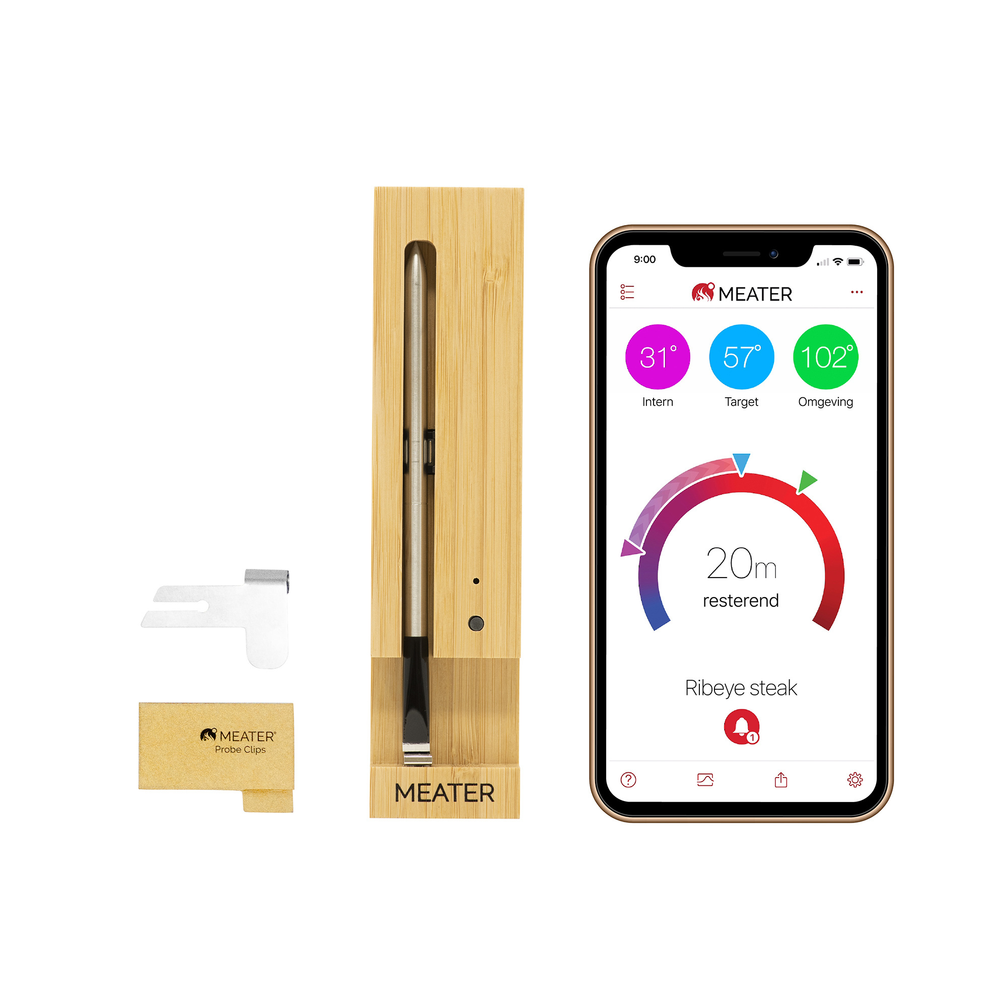 Meater draadloze BBQ thermometer (10m) - Bluetooth