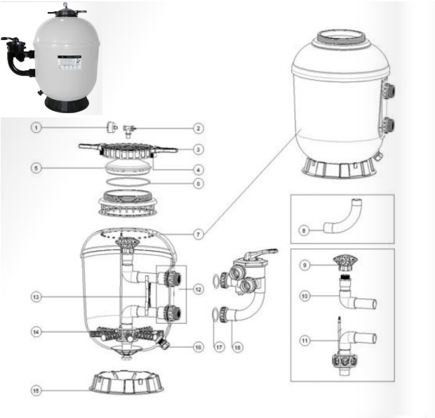 Emaux superpool filter drain plug