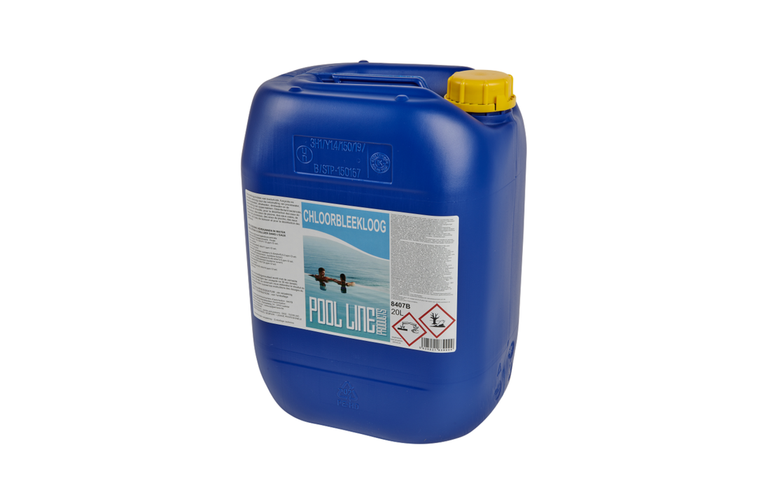 Vloeibaar chloor kan 20 liter - Natriumhypochloriet | zwemland.nl