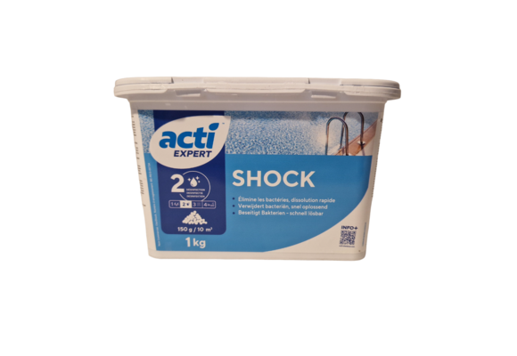Acti shock chloorpoeder 1kg (Enkel Geschikt voor de Belgische markt)