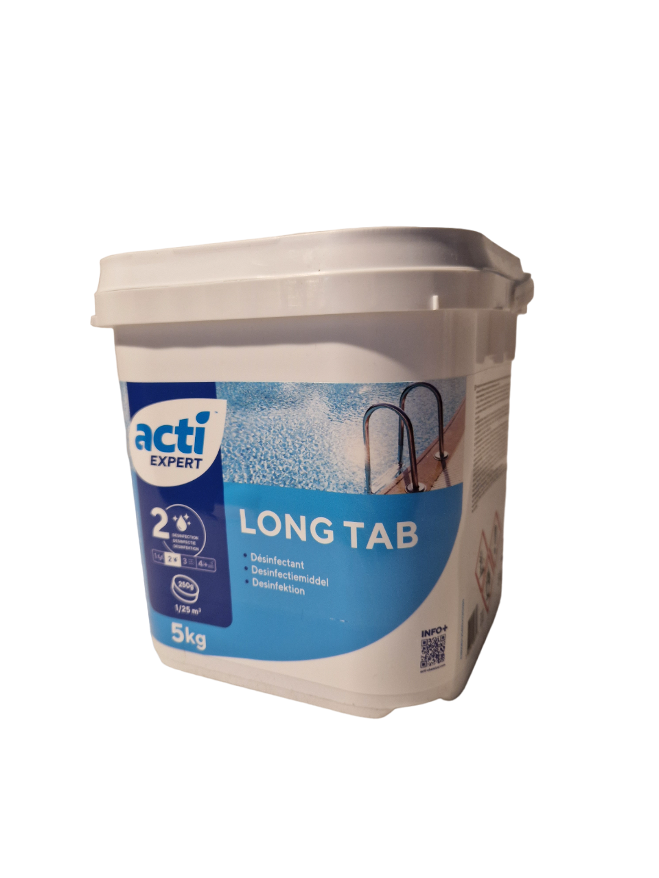 Acti long tab chloortabletten 5 kg - 250grams  (Enkel geschikt voor de Belgische markt, niet toegelaten in Nederland)