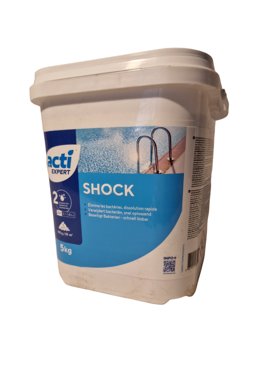 Acti shock chloorpoeder 5 kg (Enkel geschikt voor de Belgische markt, niet toegelaten in Nederland)
