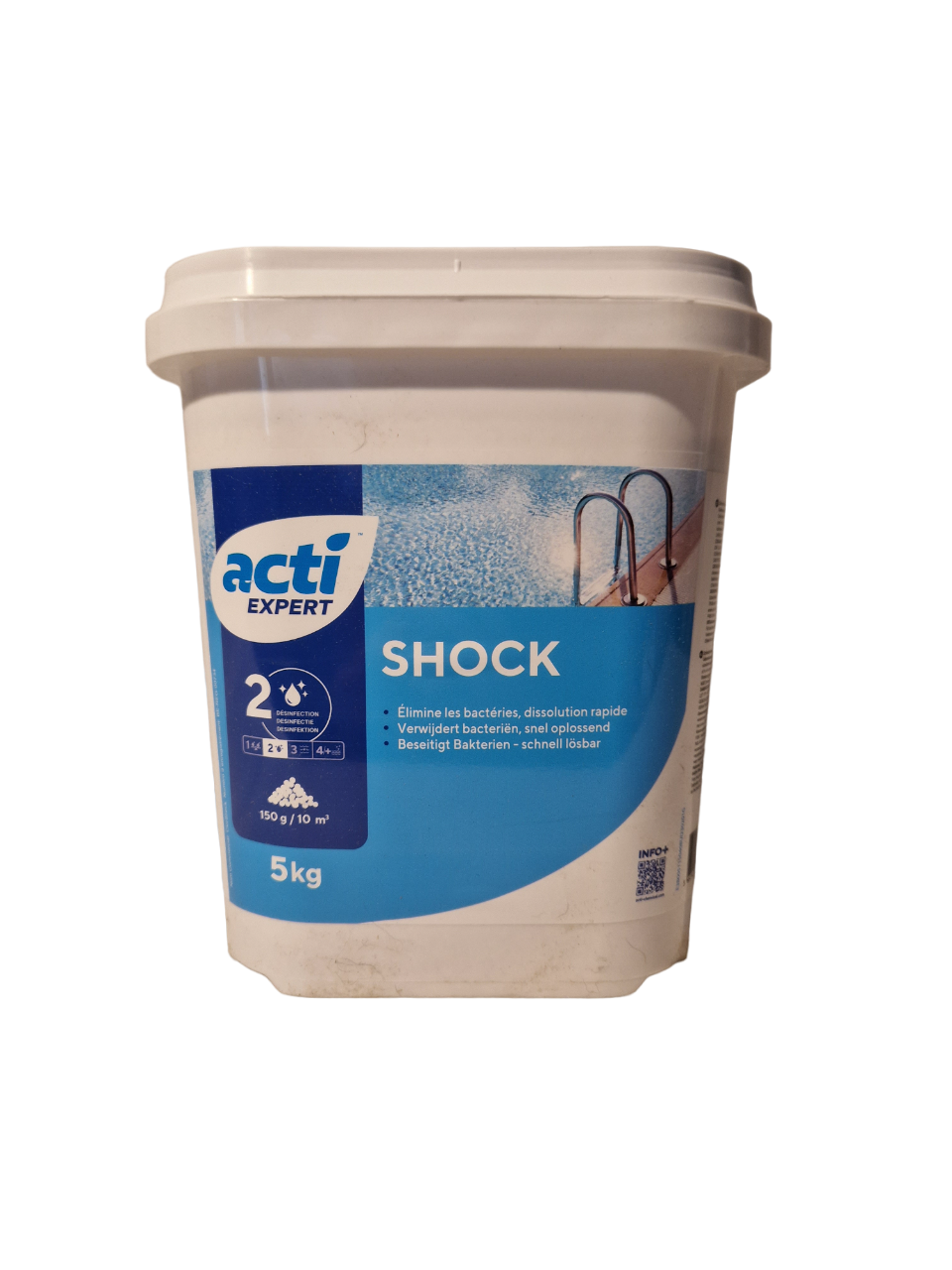 Acti shock chloorpoeder 5 kg (Enkel geschikt voor de Belgische markt, niet toegelaten in Nederland)