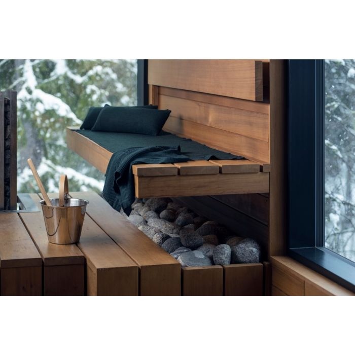 Rento Saunakussen Kenno 50x22 cm zwart/donkergroen