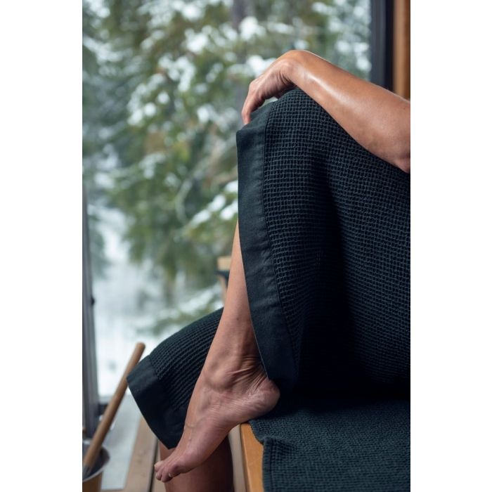 Rento sauna cover Kenno 50x60 cm zwart/donkergroen