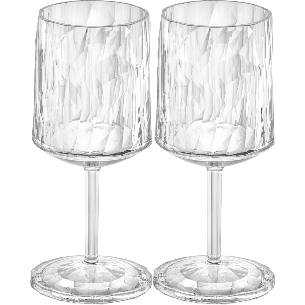 Koziol Superglas Club No. 10 Set Da 2 Bicchieri In Plastica Cristallina 300 Ml – Infrangibili E Lux Per Feste E Campeggio