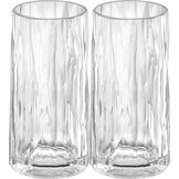 Koziol superglas club No.08 longdrinkglas 300 ml set van 2 stuks