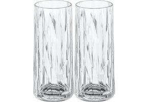 Koziol superglas club No. 03 longdrinkglas 250 ml set van 2 stuks