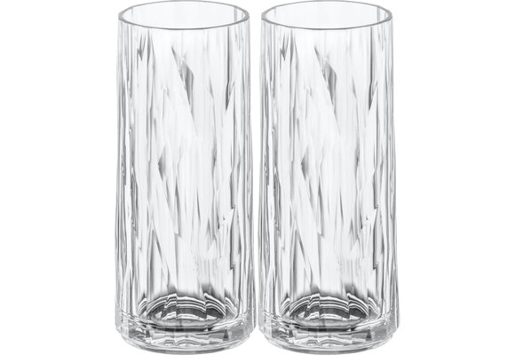 Koziol superglas club No. 03 longdrinkglas 250 ml set van 2 stuks