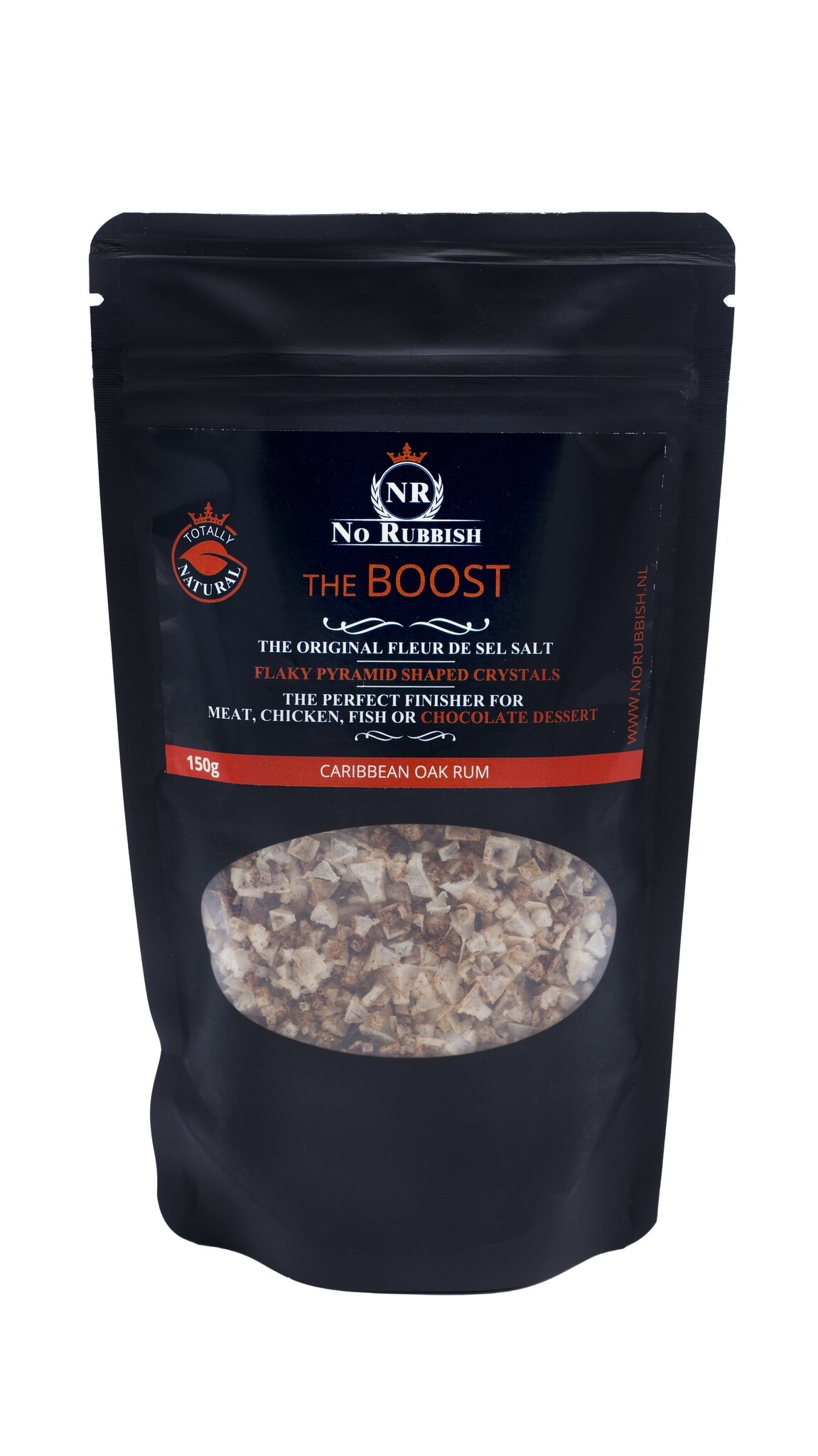 No Rubbish Zout, met Caribische Houtgerijpte Rum Smaak150 gram