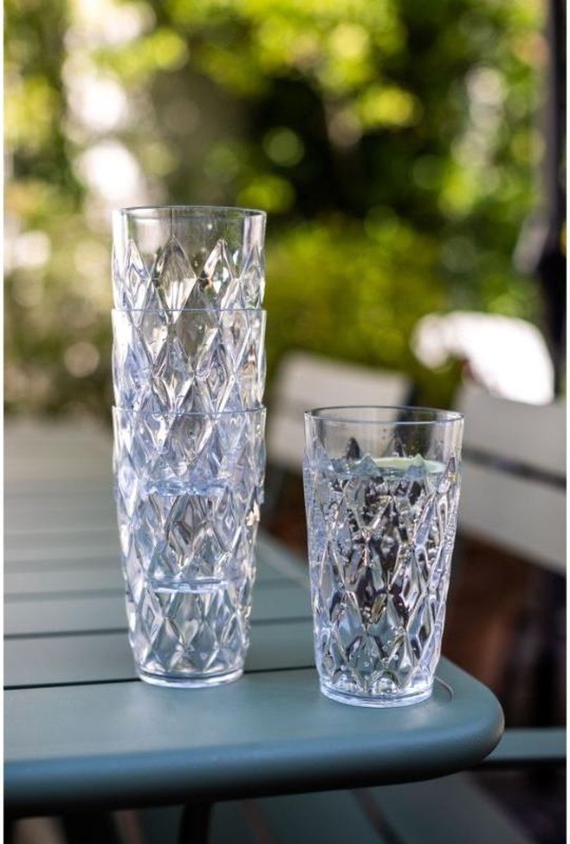 Koziol Crystal waterglas 450 ml set van 2 stuks
