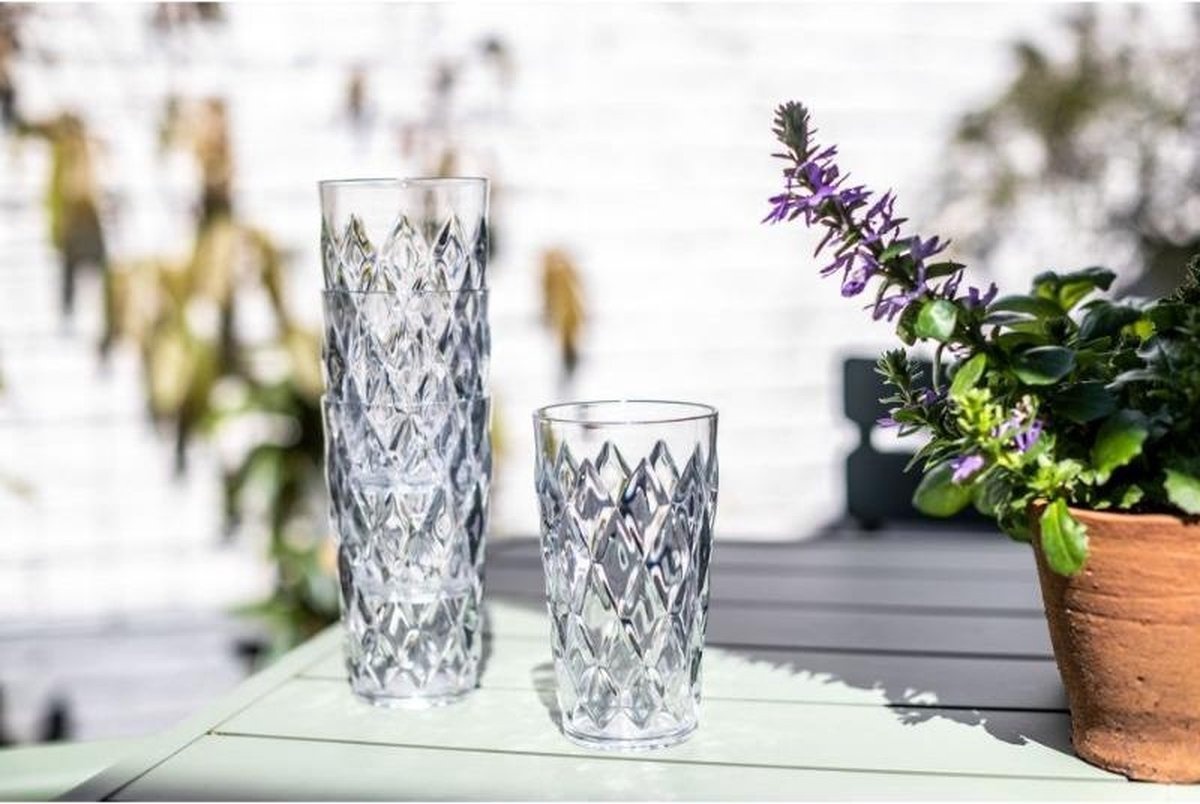 Koziol Crystal waterglas 450 ml set van 2 stuks