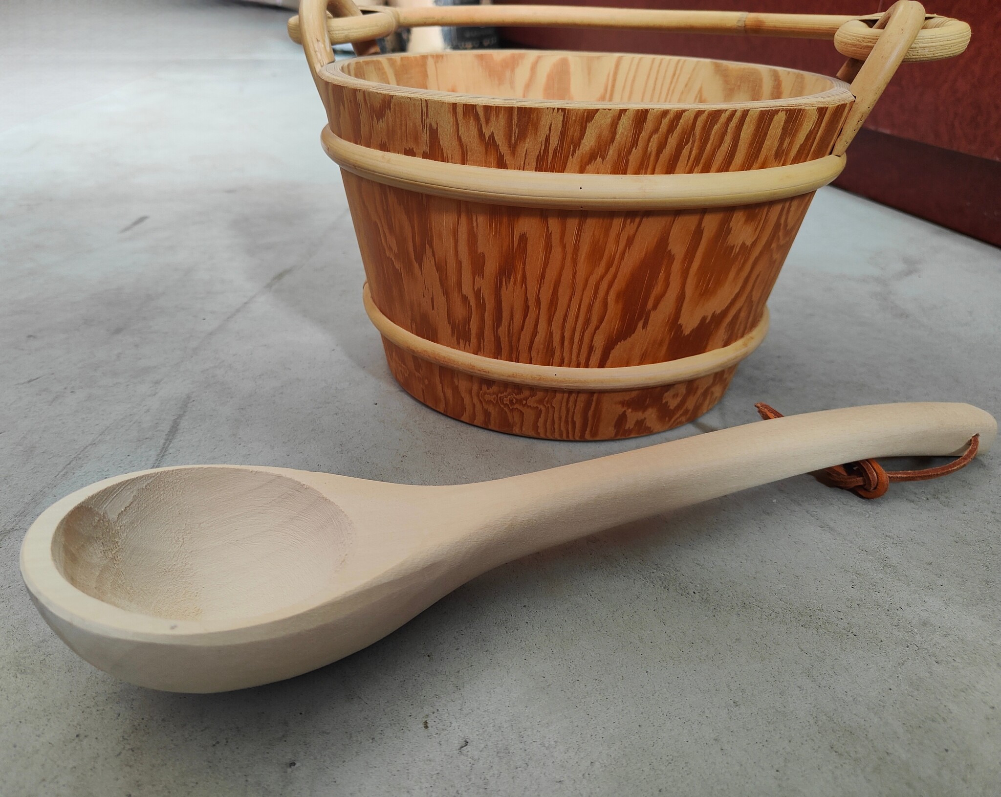 Sauna Opgietlepel Hout - 50 cm