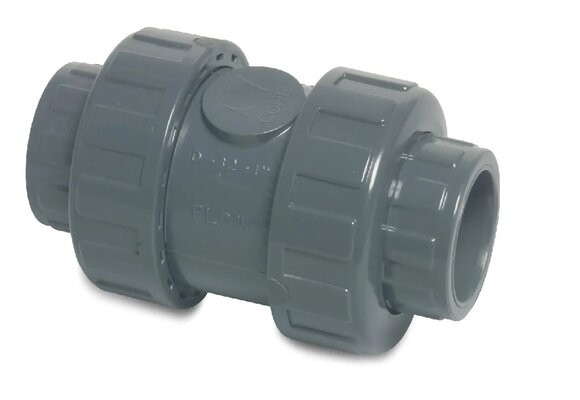Profec PVC terugslagklep veerblast diverse maten PN 16