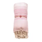 Hammam Sauna Handdoek Cadeauset Gestreept Roze