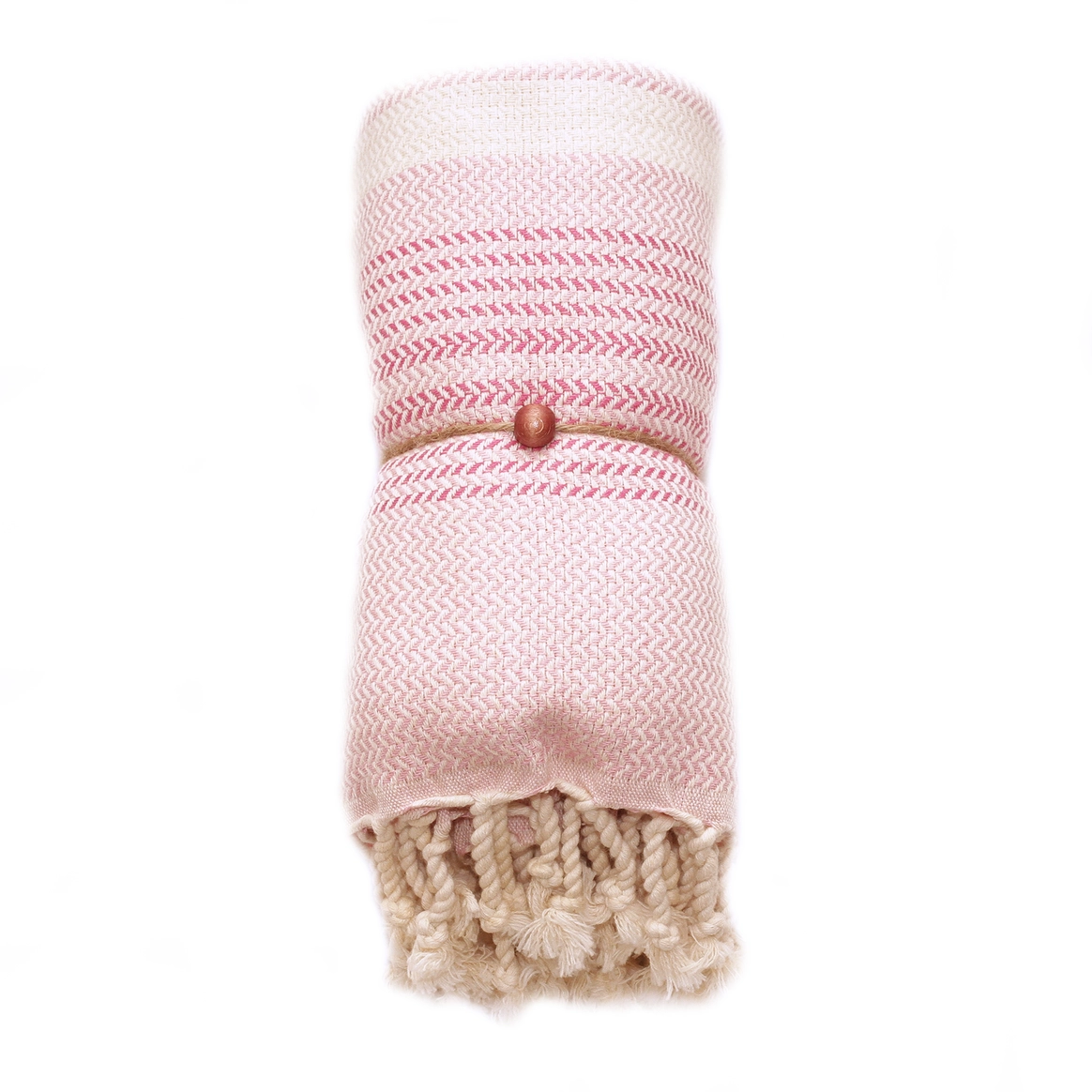 Hammam Sauna Handdoek Cadeauset Gestreept Roze