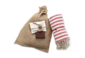Hammam Sauna Handdoek Cadeauset Duo Rood