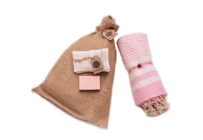 Hammam Sauna Handdoek Cadeauset Harem Sugar Pink