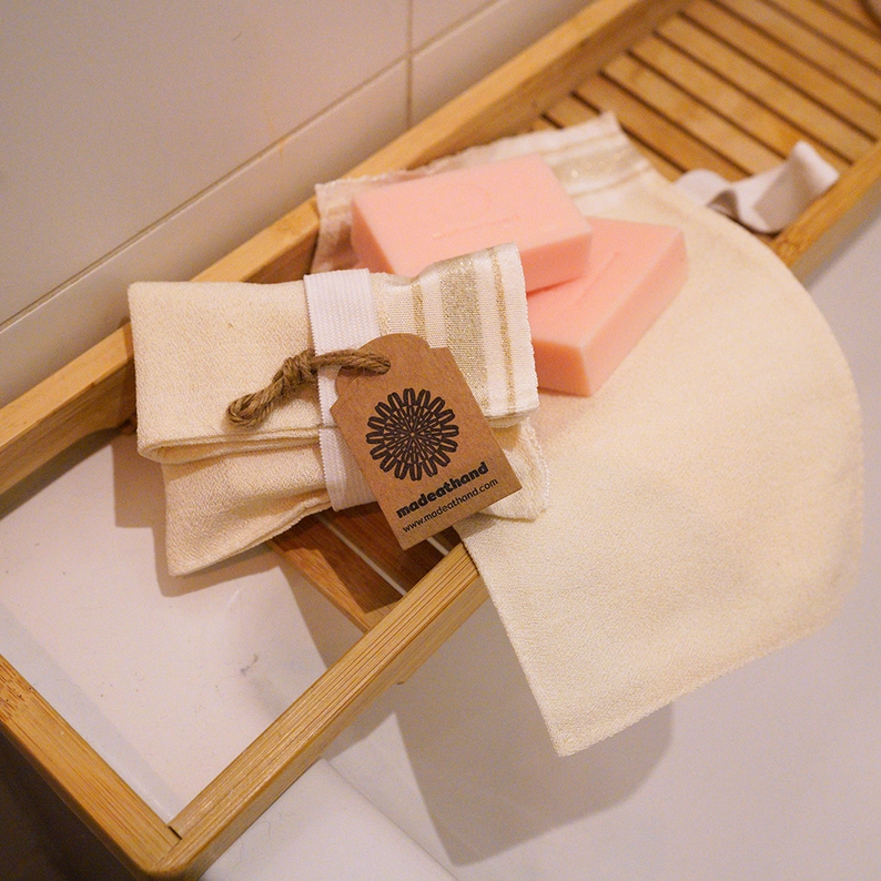 Hammam Sauna Handdoek Cadeauset Harem Sugar Pink