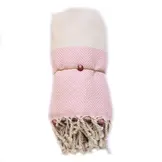 Hammam Sauna Handdoek Cadeauset Visgraat Pink