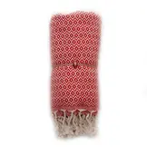 Hammam Sauna Handdoek Cadeauset Kristal Rood