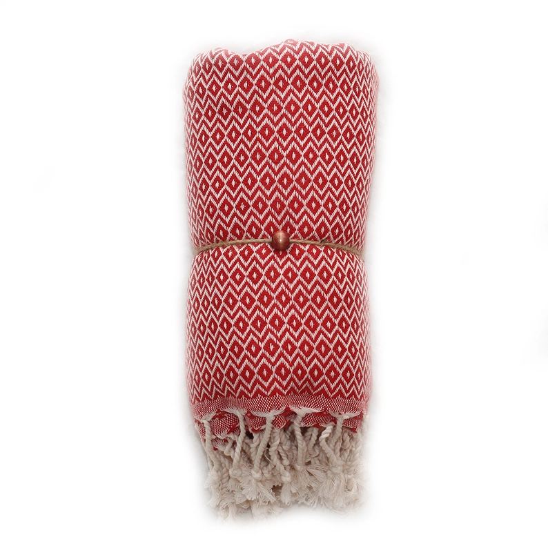 Hammam Sauna Handdoek Cadeauset Kristal Rood