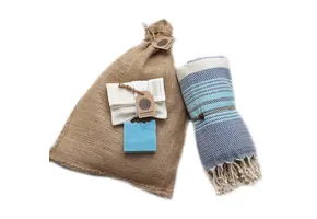Hammam Sauna Handdoek Cadeauset Sax Blue