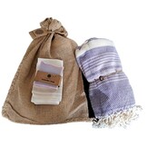 Hammam Sauna Handdoek Cadeauset Paars