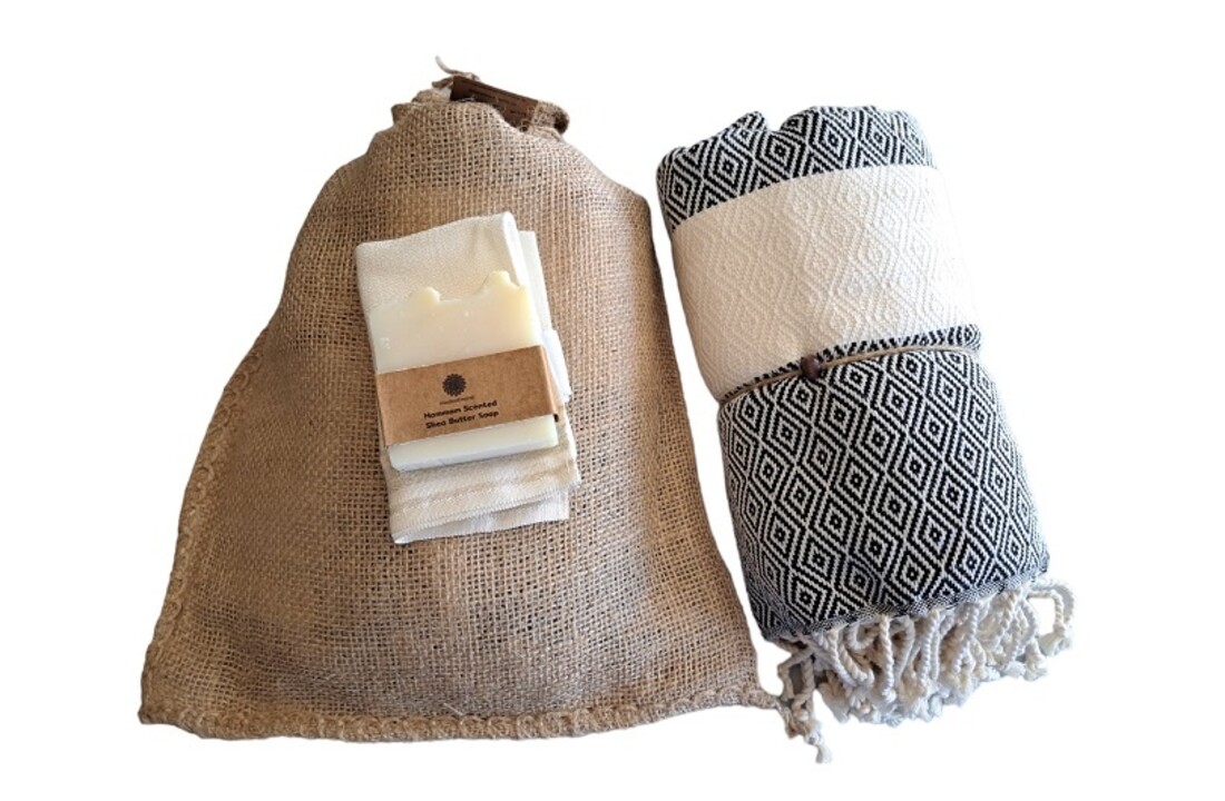 Hammam cadeauset Diamant Zwart