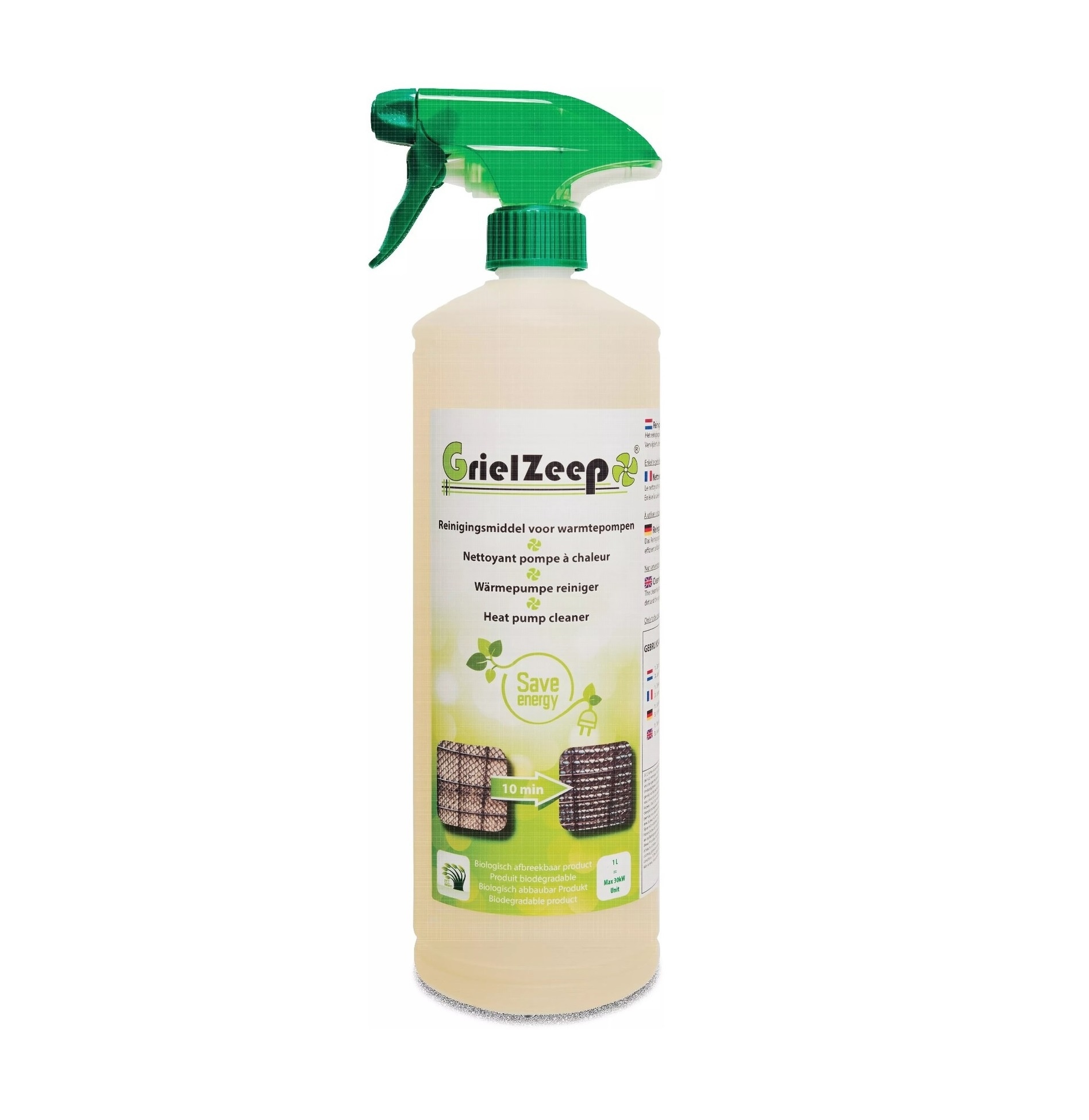 Gridsoap Grielzeep 1 liter met handsprayer - Warmtepomp reiniger