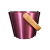 Rento Sauna Emmer Aluminium met Bamboe Handvat paars