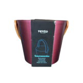 Rento Sauna Emmer Aluminium met Bamboe Handvat paars