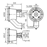 Fitstar Taifun Duo inbouwdeel 24 cm