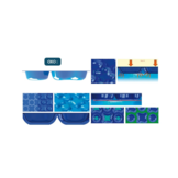 Zomerafdekking Quatro 500 micron Oxo Blauw/transparant - B vorm