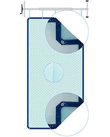 Zomerafdekking Quatro 500 micron Oxo Blauw/transparant - B vorm