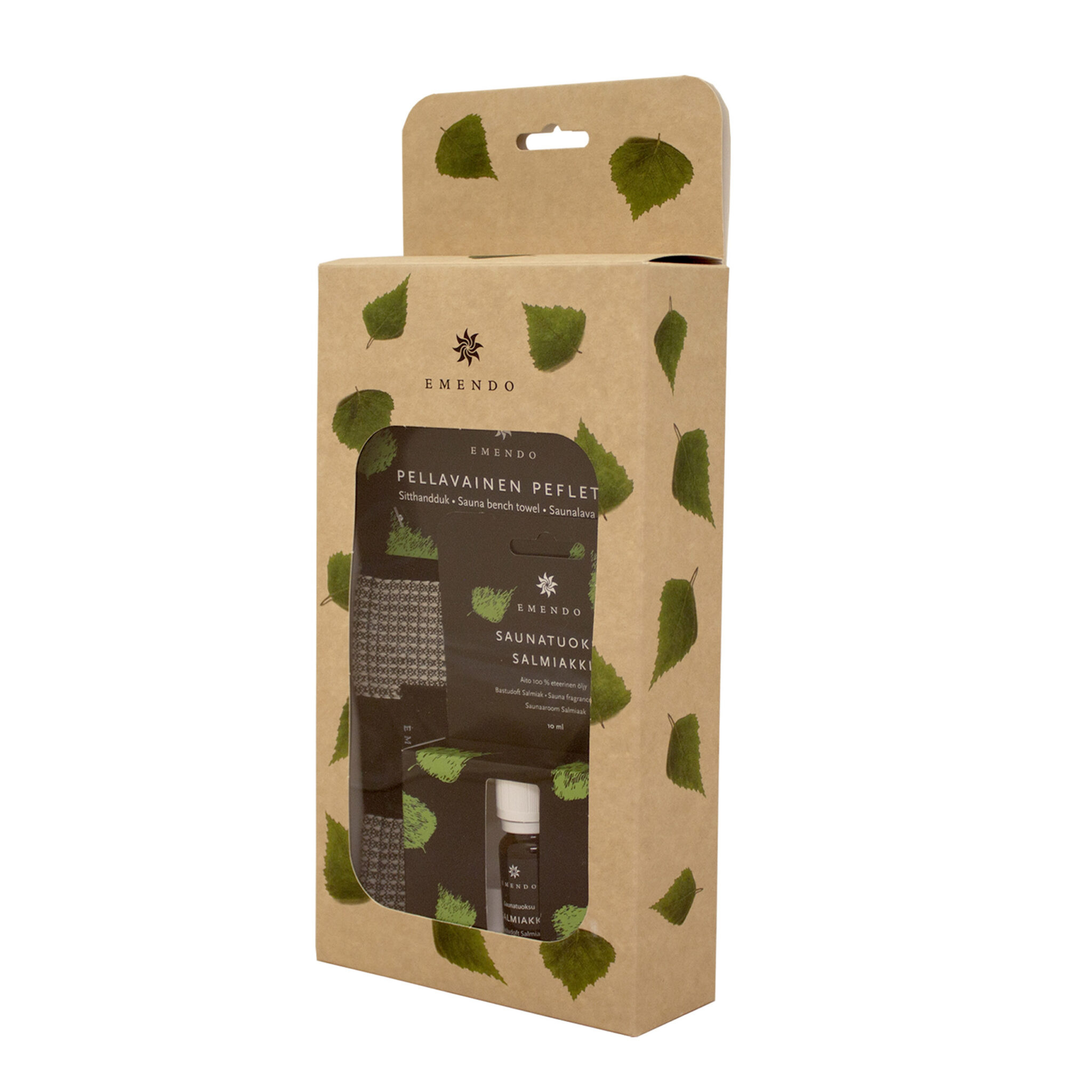 Emendo Sauna set saunakleed & salmiak olie