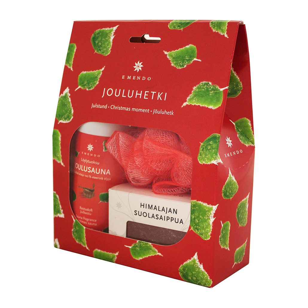 Emendo Christmas moment cadeau set - Saunageur, himalayazeep, badspons