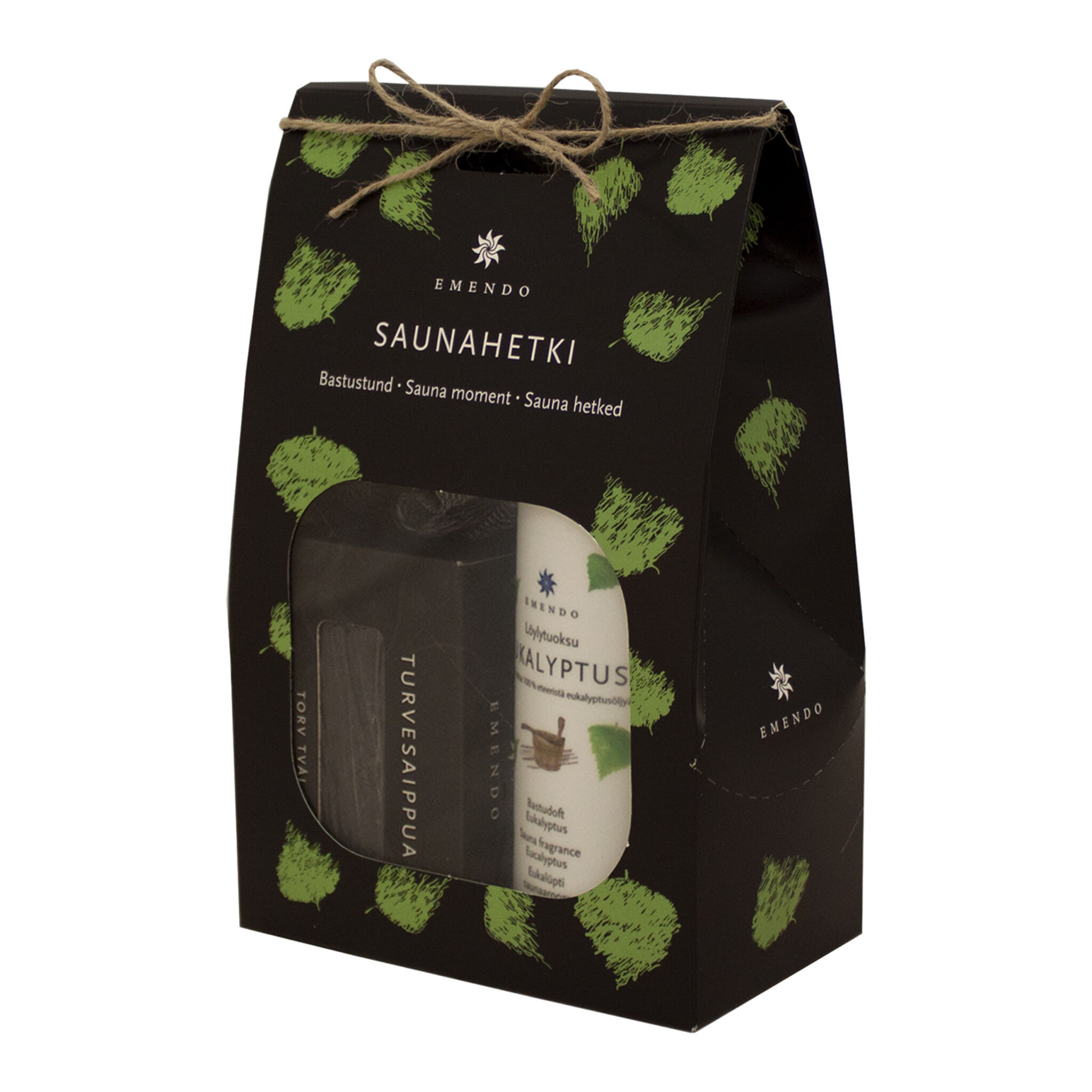 Emendo Sauna moment  - Eucalyptus geur, Badspons en turfzeep