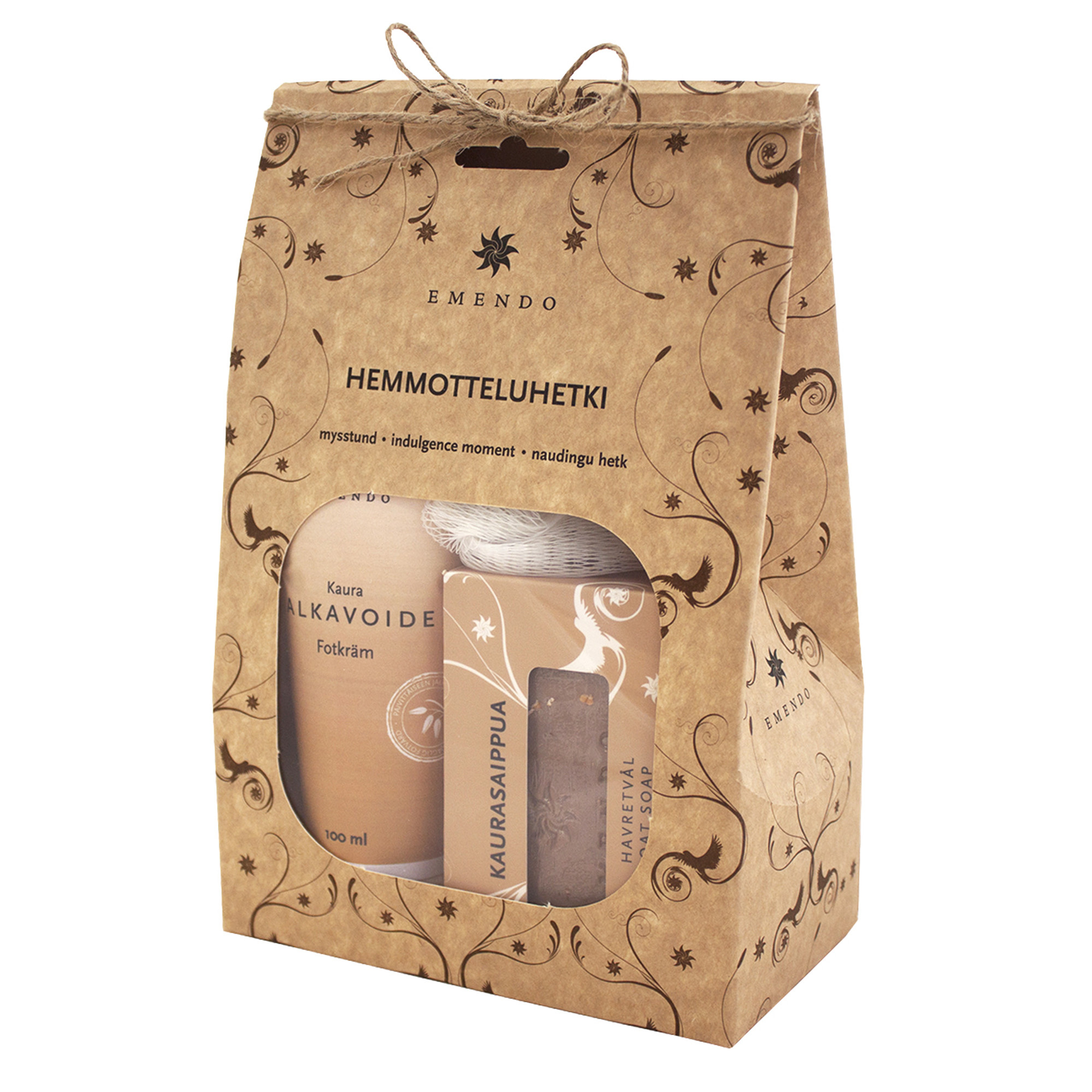 Emendo verwenmomentje giftset - Voetcreme, badspons en haverzeep