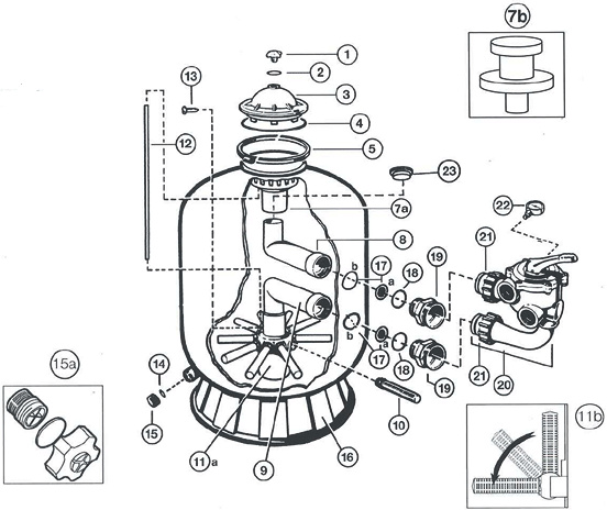 Hayward Filter muur doorvoer