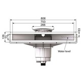 Weltico Skimmer A800 Hoogwaterlijn Wit - Prefab en paneelbaden