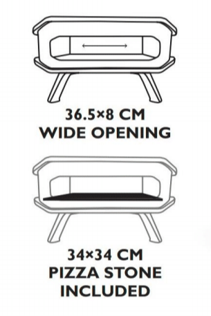 Cozze Pizza Oven Elektrisch 33 cm + gratis BBQ set - Black Friday