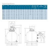 Certikin Zwembad Zandfilter FVS36 | 36" (900mm) Vision Side mount - 31m³/hr